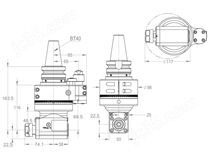 DK90-BT40-ER20 90度直角銑頭
